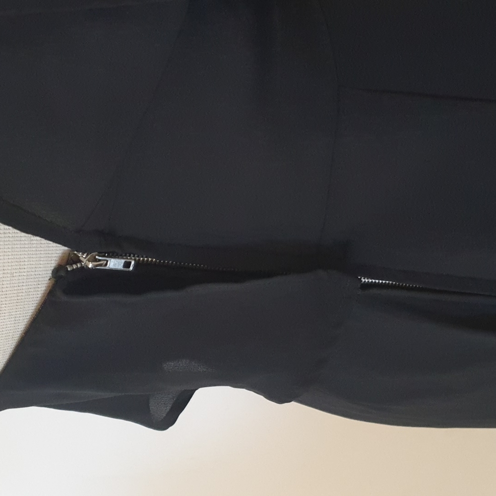 Here Comes The Sun Size 12 Black Strapless Jumpsuit Sheer Legs - Picture 5 of 10